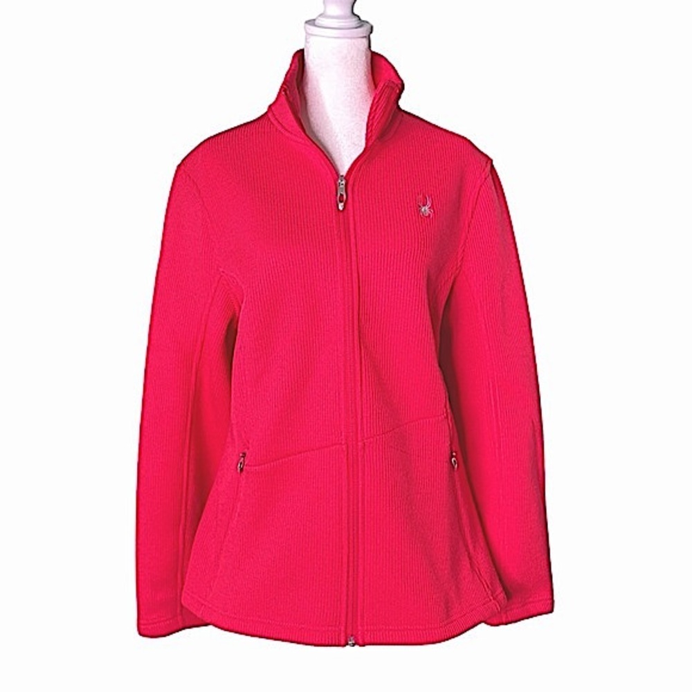 Spyder Core Sweater Jacket Full Zip Fleece Lined Raspberry (Size XL)‎